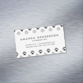 かわいい白黒足はパターンを印刷します マグネット名刺 (インサイチュ)