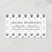 かわいい白黒足はパターンを印刷します 名刺 (裏面)