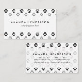 かわいい白黒足はパターンを印刷します 名刺 (正面/裏面)