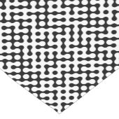 かわいい白黒迷路パターン ショートテーブルランナー (コーナー)