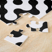かわいい白黒迷路パターン ジグソーパズル (側面)