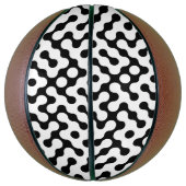 かわいい白黒迷路パターン バスケットボール (縦)