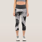 かわいい白黒 カプリレギンス (正面)