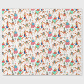 かわいい白3賢い男性のクリスマス ラッピングペーパー (フラット)