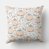 かわいい白&オレンジ小さなかぼちゃが途中 クッション (裏面)