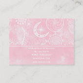 かわいい白&ピンクの夢捕手羽曼荼羅 名刺 (裏面)