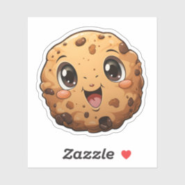 かわいい目でクリスマスデザートのラウンドクッキー シール