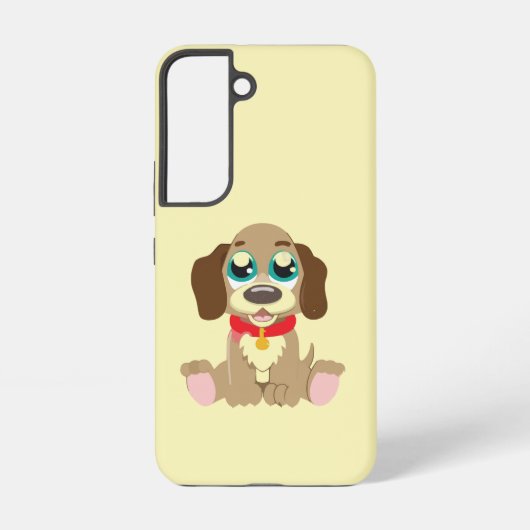 かわいい目の美しい子犬 SAMSUNG GALAXYケース (裏面)