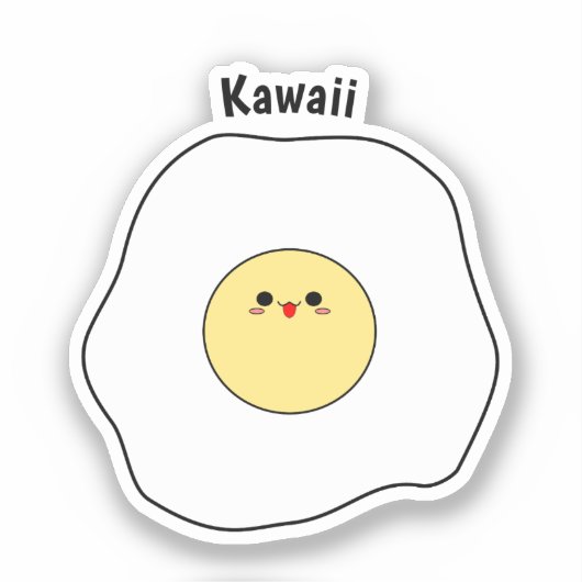 かわいい目玉焼きビニールステッカー シール (正面)