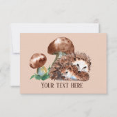 かわいい目的のハリネズミのアッド気持ち サンキューカード (正面)