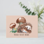 かわいい目的のハリネズミのアッド気持ち サンキューカード (スタンド正面)