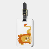 かわいい目覚め漫画ライオンのラゲッジタグ ラゲッジタグ (正面縦)