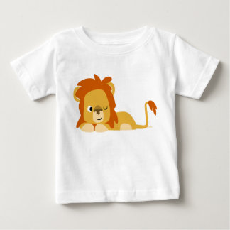 かわいい目覚め漫画ライオンの子供たちTシャツ ベビーTシャツ