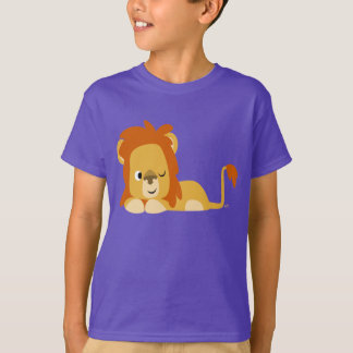 かわいい目覚め漫画ライオンの子供たちTシャツ Tシャツ