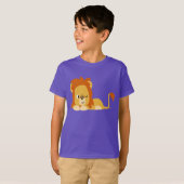 かわいい目覚め漫画ライオンの子供たちTシャツ Tシャツ (正面フル)