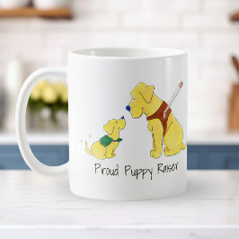 かわいい盲導犬と訓練中子犬のオリジナルグッズ コーヒーマグカップ