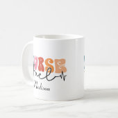 かわいい看護学校の学生未来のナースプレゼント コーヒーマグカップ (正面左)