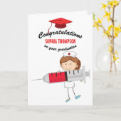 かわいい看護学校卒業おめでとう カード (黄色い花)