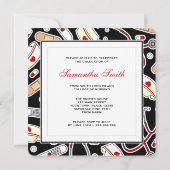 かわいい看護学校RNブラック卒業広場 招待状 (裏面)