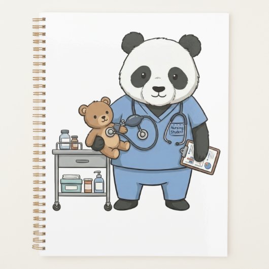 かわいい看護学生パンダ: Future RN Panda プランナー手帳 (正面)