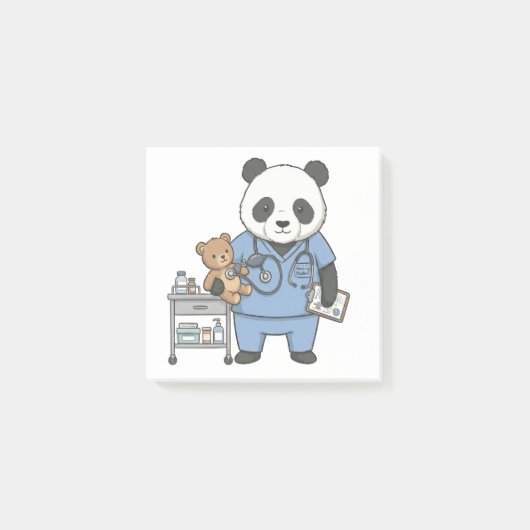 かわいい看護学生パンダ: Future RN Panda ポストイット (正面)