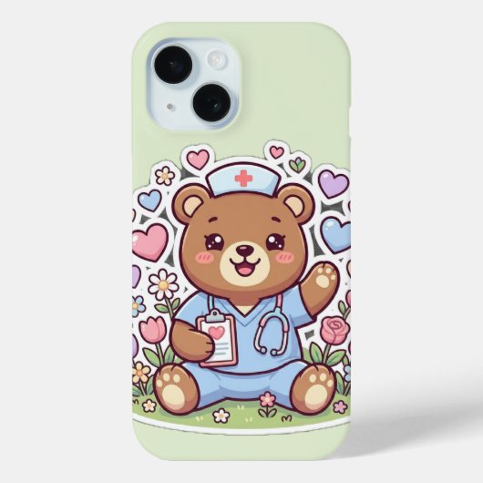 かわいい看護師くまiPhone Case-Mate iPhoneケース (裏面)