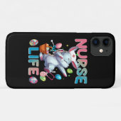 かわいい看護師のダビングイースターバニー Case-Mate iPhoneケース (裏面(横))