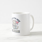 かわいい看護師の猫 愛が最高の薬 デザイン1 コーヒーマグカップ (正面右)