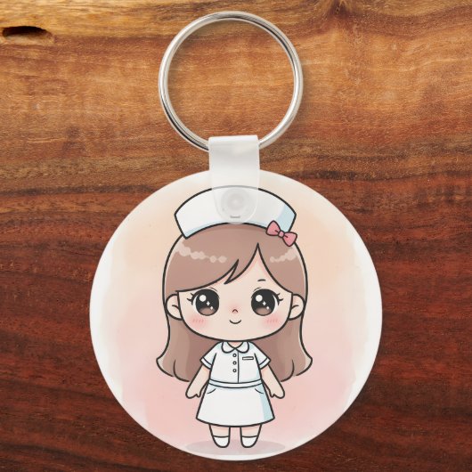 かわいい看護師キーチェーン キーホルダー (正面)