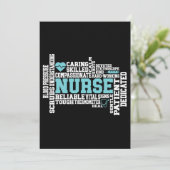 かわいい看護師 RN LVN 看護学校 医療 招待状 (スタンド正面)