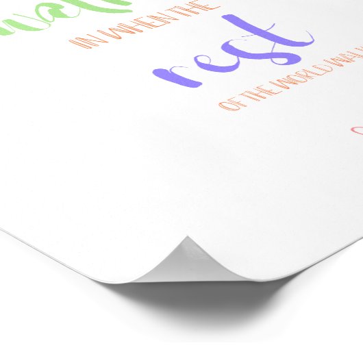 かわいい真の友情引用文パステルカラー ポスター (角)