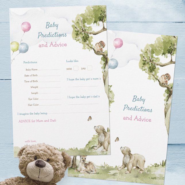 かわいい真珠の待ち赤ちゃんシャワー予測ゲーム (Cute Bearly Wait Baby Shower Predictions Game ©Susanne Sachers - Sunny Mind Design 🌞)