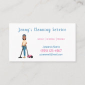 かわいい真空ハウスクリーニングメイドサービス 名刺 (正面)