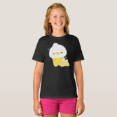 かわいい眠いアヒル Tシャツ (正面フル)