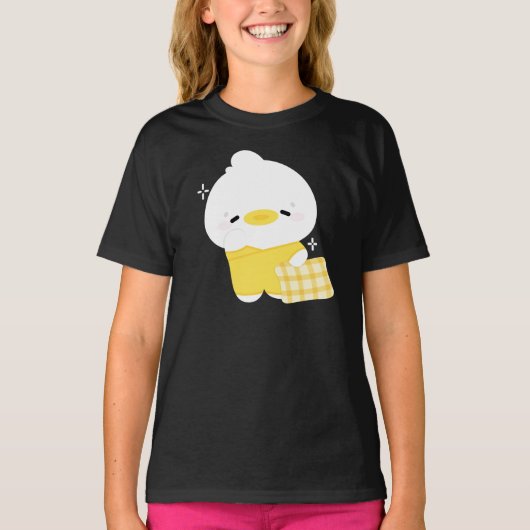 かわいい眠いアヒル Tシャツ (正面)