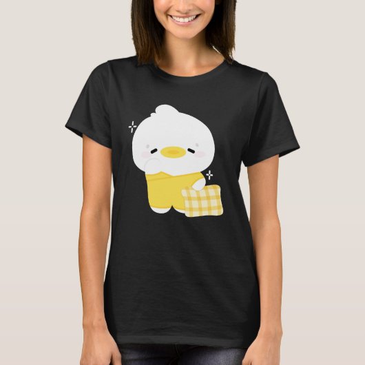 かわいい眠いアヒル Tシャツ (正面)