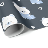 かわいい眠いシロクマ ラッピングペーパー (ロールコーナー)