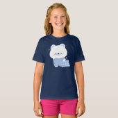 かわいい眠いシロクマ Tシャツ (正面フル)