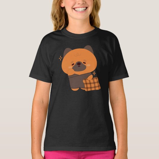 かわいい眠いドイツの羊飼い Tシャツ (正面)