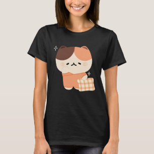 かわいい眠いネクタイ猫 Tシャツ