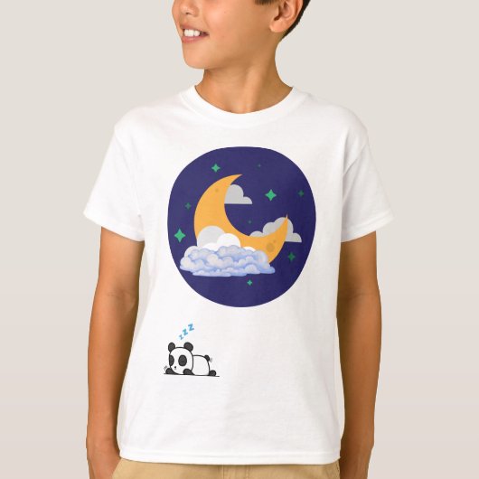 かわいい眠いパンダの赤ちゃんTシャツ Tシャツ (正面)