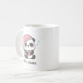 かわいい眠いパンダ早く起き上がったユーモアコーヒーマグ コーヒーマグカップ (正面左)