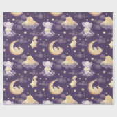 かわいい眠いベビーアニマルとの良い夜 ラッピングペーパー (フラット)