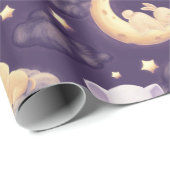 かわいい眠いベビーアニマルとの良い夜 ラッピングペーパー (ロールコーナー)