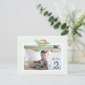 かわいい眠いベビースロース2nd誕生日パーティー 招待状 (スタンド正面)