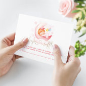 かわいい眠い女の子の上の月の金ゴールドおむつラッフル エンクロージャーカード