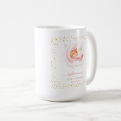 かわいい眠い女の子の月の上に金ゴールド赤ちゃんシャワー コーヒーマグカップ (正面右)