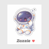 かわいい眠い宇宙飛行士ステッカー かわいい宇宙ちびキャラ シール (シート)