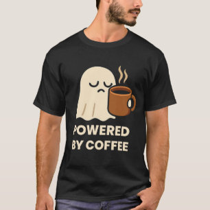 かわいい眠い幽霊とコーヒー Tシャツ