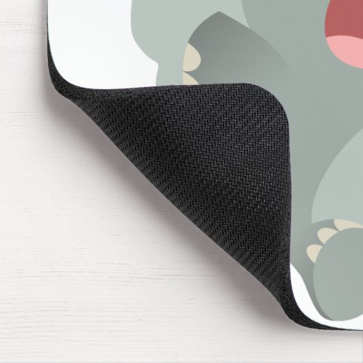 かわいい眠い漫画エレファントマウスパッド マウスパッド (コーナー)